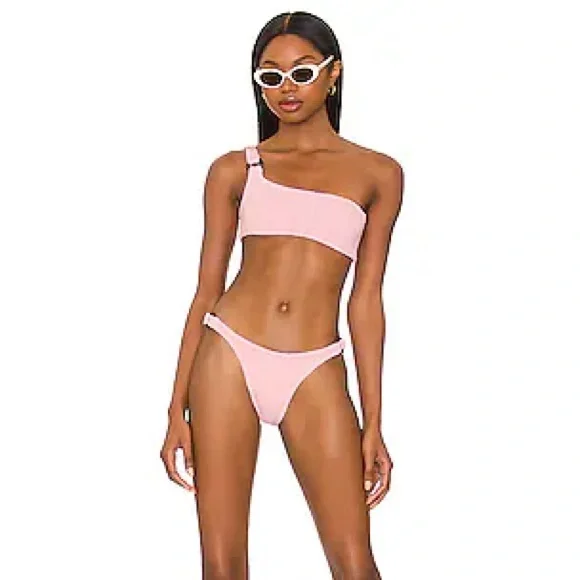 Hunza G Zadie Bikini Set – Metallic Dusty Pink NWOT - Picture 3 of 5